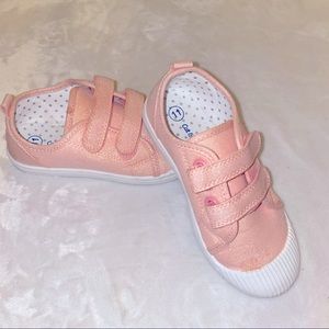 Cat & Jack size 11 sparkly pink Velcro sneakers